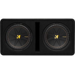 KICKER 50Dcwc122 Dual Compc 12-Inch (30Cm) Subs In Vented Enclosure, 2-Ohm, Rohs Compliant