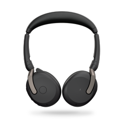 JABRA Evolve2 65 Flex On-Ear Noise Cancelling Wireless Bluetooth Headset - (26699-989-999-01) In Black
