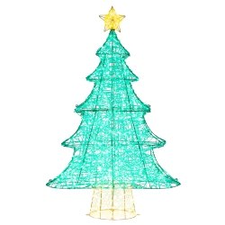 GYMAX 4Ft Lighted Christmas Tree W/ Top Star Illuminated Christmas Tree Decoration
