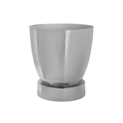 MONARCH SPECIALTIES I 3920 - Accent Table, Drum, Side, End, Nightstand, Lamp, Living Room, Bedroom, Chrome Metal, Contemporary, Modern