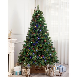 HOLIDAY STUFF 6' True Nature Beauty Pine Christmas Tree Pre-Lit With Dual Led Lights