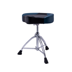 MAPEX T855 Saddle Top Double-Braced Drum Throne - Leather In Blue