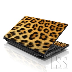LSS 17 17.3 Inches Laptop Notebook Skin Sticker \w 2 Wrist Pads - Reusable Cover Protector Vinyl Sticker Cover Decal Fits 17" - 19" - Leopard Print