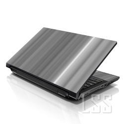 LSS 17 17.3 Inches Laptop Notebook Skin Sticker \w 2 Wrist Pads - Reusable Cover Protector Vinyl Sticker Cover Decal Fits 17" - 19" - Grey Simple