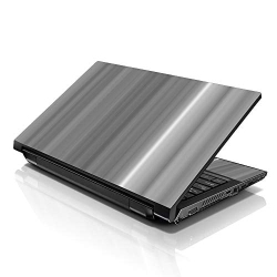 LSS 15 15.6 Inches Laptop Notebook Skin Sticker \w 2 Wrist Pads - Reusable Cover Protector Vinyl Sticker Cover Decal Fits 13" - 16" - Grey Simple