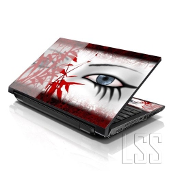 LSS 15 15.6 Inches Laptop Notebook Skin Sticker \w 2 Wrist Pads - Reusable Cover Protector Vinyl Sticker Cover Decal Fits 13" - 16" - Secretive Eye
