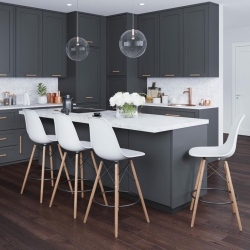 AYKAH Eiffel Counter Height Bar Stools Set Of 4, Kitchen Counter Stools With Back Seat And Foot Rest