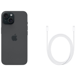 Refurbished (Fair) - Apple iPhone 15 128GB - Black - Unlocked