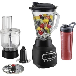 HAMILTON BEACH 800W 3 In 1 Multi Blender With Food Processor Attachment - In Black