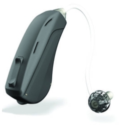 WARBLER HEARING Amplifier Series 3 Slim Tube Bte - Left Side (Charcoal)