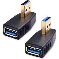 DOLAER Cable Matters Combo-Pack 90 Degree Left And Right Angle USB Adapter Gender Changer