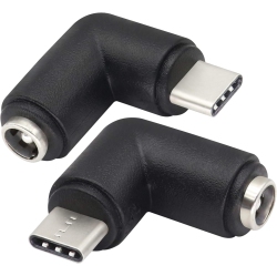 DOLAER A 90 Degree Type C USB Male to Dc 5.5X2.1MM Female Connector Dc Barrel Jack Power Adapter Type C USB 5V Connector for Type C USB Charging