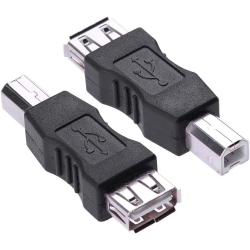 DOLAER USB to USB B Adapter, 2Packs USB 2.0 A Female to USB B Male Converter for Printer Connection (Female to Male)