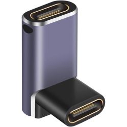 DOLAER P 240W USB C Coupler Female to Female, 40GBps USB C Coupler, 90 Degree USB C Female to Female Adapter, L Shape USB C Female Adapter Support 8K