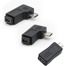 DOLAER Mini USB to Micro USB Adapter, (3-Pack) Mini USB Female to Micro USB Male Convert USB Type B Micro to USB Type B Mini - Cable Connector