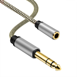 DOLAER 6.35 Male to Female 3.5 Headphones Adapter 10Ft, Trs 1/4 to 3.5MM Stereo Cord 6.35MM 1/4 Male to 3.5MM 1/8 Female for Amplifiers, Guitar