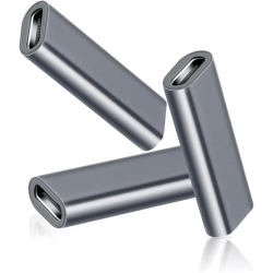 DOLAER B USB C Female to Female Adapter 3-Pack, USBc 3.1 10GBps 100W Pd Coupler for Connecting Two Type C Cable, Thunderbolt 3 Compatible Extension