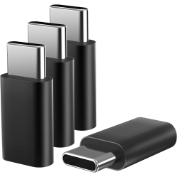 DOLAER V USB C Adapter(4 Pack), USB C Male to Female Adapter, Supports Fast Charging And Data Transfer Extension, Compatible \w Macbook Tb3 Port And