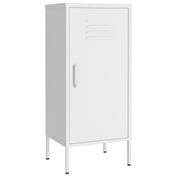 VIDAXL Storage Cabinet 42.5X35X101.5 Cm Steel In White