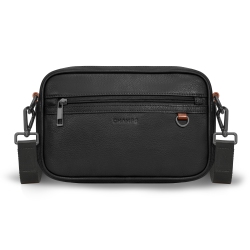 CHAMPS Onyx Collection Leather Camera Bag In Multicolor