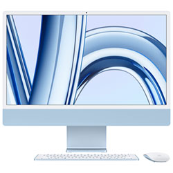 Imac De 24 Po D'apple (Automne 2023) - Bleu (Puce M3 D'apple/processeur Graphique 8 Coeurs/ssd 256 Go/ram 8 Go) - Anglais