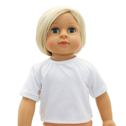 DRESS RITE American Fashion World 18" Doll Clothing Short Sleeve T-Shirt In White