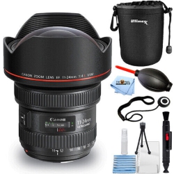 CANON Ef 11-24MM F/4L Usm Wide-Angle Zoom Lens (Black) + Lens Pouch Pro Bundle