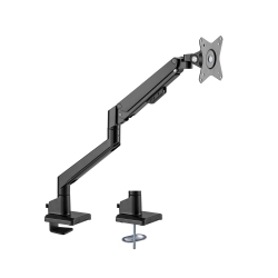 AMER MOUNTS Single Monitor Mount With Hydralift Pneumatic Arm - Clamp And Grommet Included - 9Kg Per Display - 10Yr Warranty - Hydra1GB