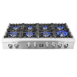 FORNO Cossato Alta Qualita 48" Gas Rangetop With Bridge Burner