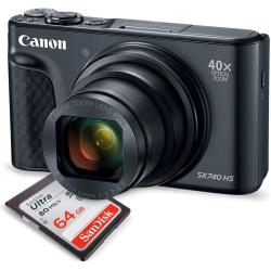 CANON Powershot Sx740 Hs Digital Camera (Black) 64GB Bundle