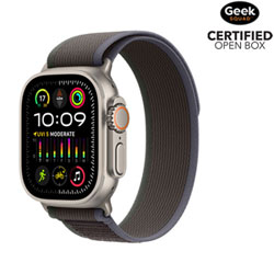 Open Box - Apple Watch Ultra 2 (GPS + Cellular) 49mm Titanium Case with Blue Black Trail Loop - Small/Medium