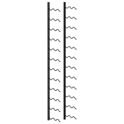 VIDAXL Wall-Mounted Wine Rack for 24 Bottles Iron In Black