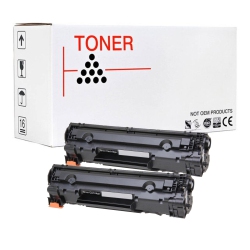 MAX SAVING Compatible 2Pk for HP 36A Cb436A X 2 New Laser Toner Cartridge for Use In Laserjet M1522N, M1522Nf, P1505, P1505N In Black