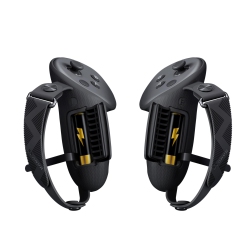 HLD Controller Straps Grips Cover Compatible \w Meta/oculus Quest 3 Accessories, \w Battery Opening Cover And Silicone Active Knuckle Straps
