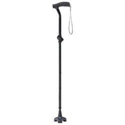 Medline Ergonomic Adjustable Foldable Cane - Blue