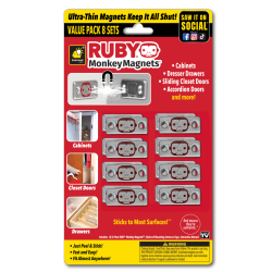 RUBY MONKEY MAGNETS Ruby® Monkey Magnets- Set Of 8