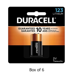 DURACELL Dl123A / Cr123A 3 Volt Lithium Battery (Box Of 6)