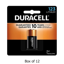 DURACELL Dl123A / Cr123A 3 Volt Lithium Battery (Box Of 12)