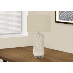 MONARCH SPECIALTIES I 9605 - Lighting, 31"h, Table Lamp, Cream Ceramic Shade, Contemporary In Beige