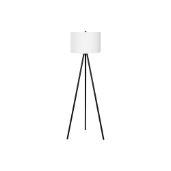 MONARCH SPECIALTIES I 9735 - Lighting, 63"h, Floor Lamp Metal, Ivory / Cream Shade, Contemporary In Black