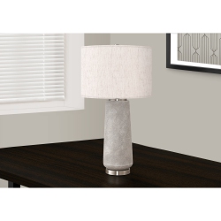 MONARCH SPECIALTIES I 9712 - Lighting, 29"h, Table Lamp Resin, Ivory / Cream Shade, Modern In Grey