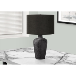 MONARCH SPECIALTIES I 9621 - Lighting, Table Lamp, 24"h Ceramic Shade, Contemporary In Black