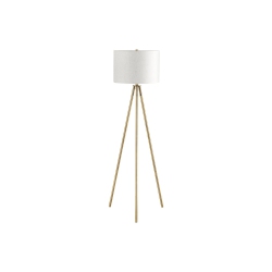 MONARCH SPECIALTIES I 9736 - Lighting, 63"h, Floor Lamp, Brass Metal / Cream Shade, Contemporary In Ivory