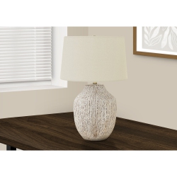 MONARCH SPECIALTIES I 9719 - Lighting, 26"h, Table Lamp, Cream Ceramic / Cream Shade, Transitional In Ivory