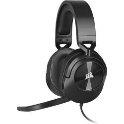 CORSAIR Hs55 Stereo Gaming Headset (Leatherette Memory Foam Ear Pads, Accessible On-Ear Controls, Lightweight, Omni-Directional Microphone
