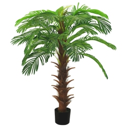 VIDAXL Artificial Cycas Palm With Pot 140 Cm In Green
