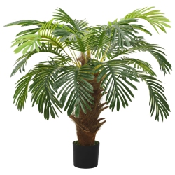 VIDAXL Artificial Cycas Palm With Pot 90 Cm In Green
