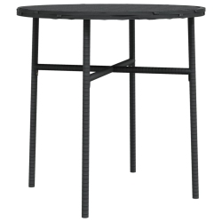 VIDAXL Tea Table 45 Cm Poly Rattan In Black