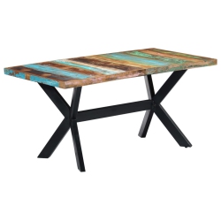 VIDAXL Dining Table 63"x31.5"x29.5" Solid Reclaimed Wood