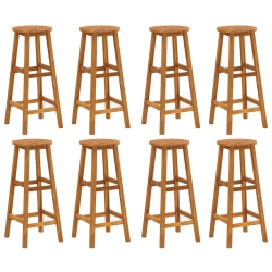 VIDAXL Bar Stools 8 PCs Solid Wood Acacia